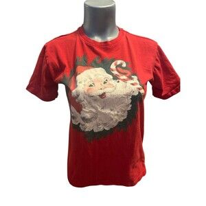 Holiday Time Happy Santa Clause T shirt small